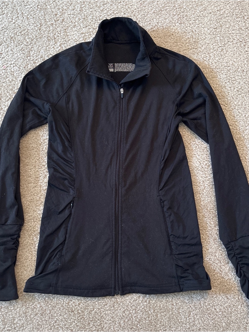 Women's VSX Black Zip-Front Jacket Size Small